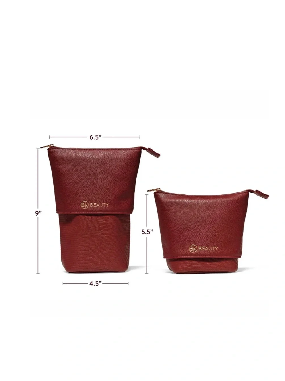 BK BEAUTY Standup Brush Holder & Travel Makeup Bag